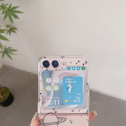 Hard PC Phone Case for Samsung Galaxy Z Flip5 5G Pattern Printing Protective Phone Cover