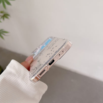 Hard PC Phone Case for Samsung Galaxy Z Flip5 5G Pattern Printing Protective Phone Cover