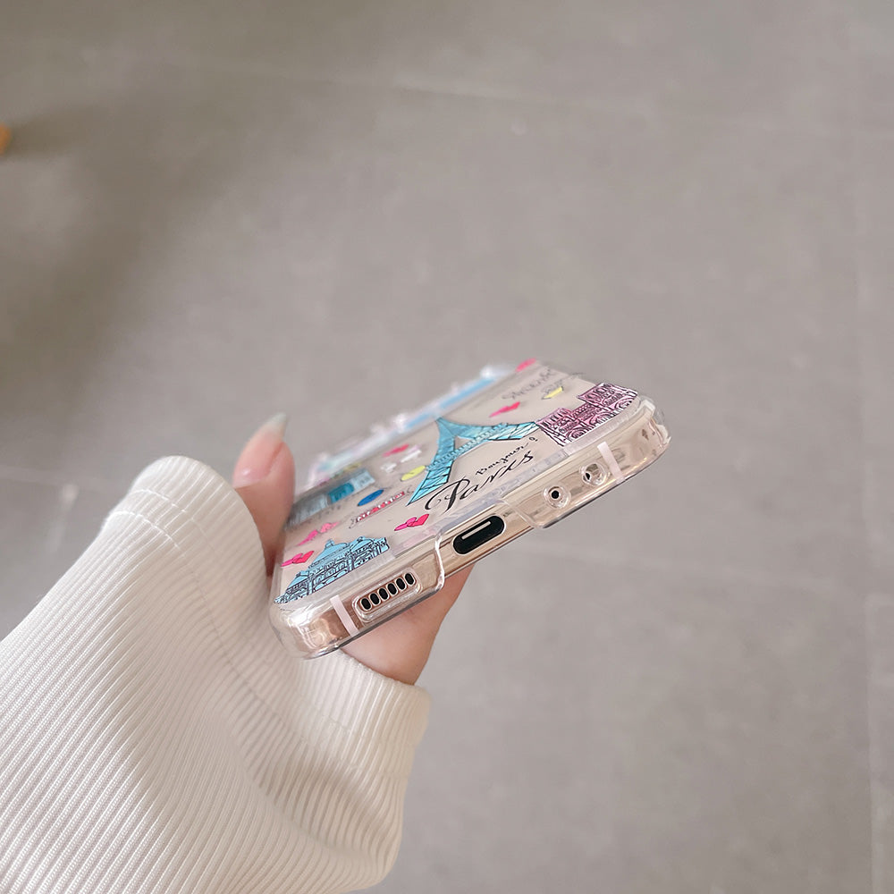 Hard PC Phone Case for Samsung Galaxy Z Flip5 5G Pattern Printing Protective Phone Cover