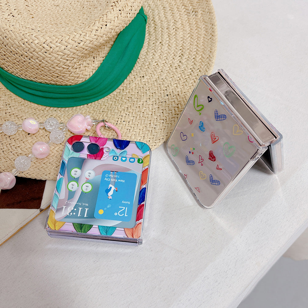 Hard PC Phone Case for Samsung Galaxy Z Flip5 5G Pattern Printing Protective Phone Cover