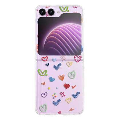 Hard PC Phone Case for Samsung Galaxy Z Flip5 5G Pattern Printing Protective Phone Cover