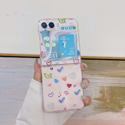 Hard PC Phone Case for Samsung Galaxy Z Flip5 5G Pattern Printing Protective Phone Cover