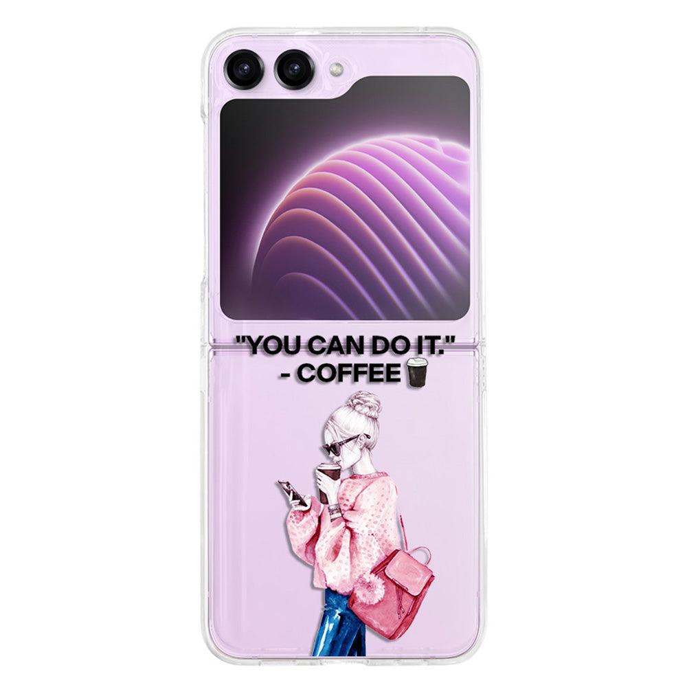 Hard PC Phone Case for Samsung Galaxy Z Flip5 5G Pattern Printing Protective Phone Cover