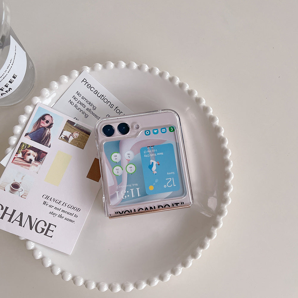 Hard PC Phone Case for Samsung Galaxy Z Flip5 5G Pattern Printing Protective Phone Cover