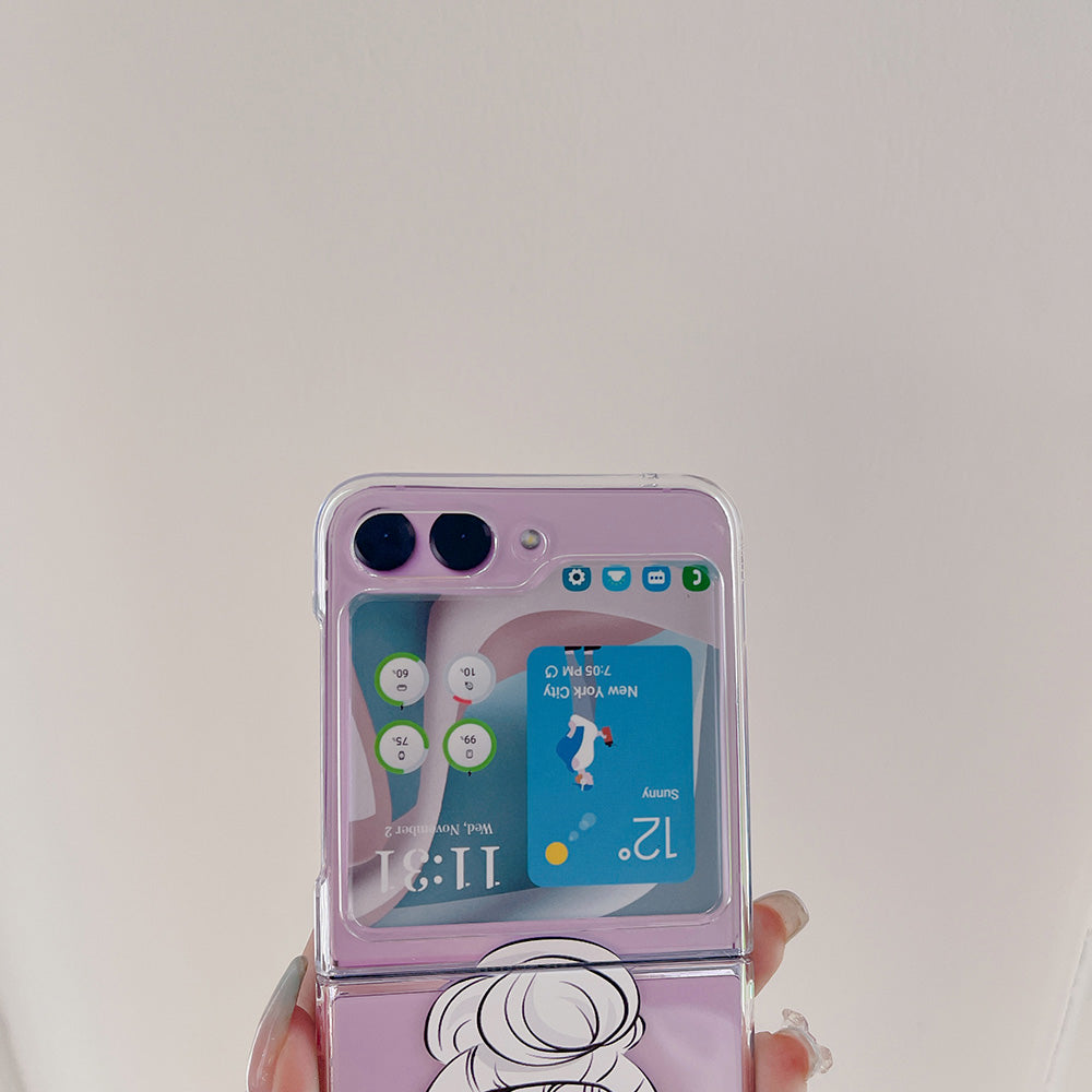 Hard PC Phone Case for Samsung Galaxy Z Flip5 5G Pattern Printing Protective Phone Cover