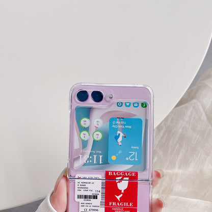 Hard PC Phone Case for Samsung Galaxy Z Flip5 5G Pattern Printing Protective Phone Cover