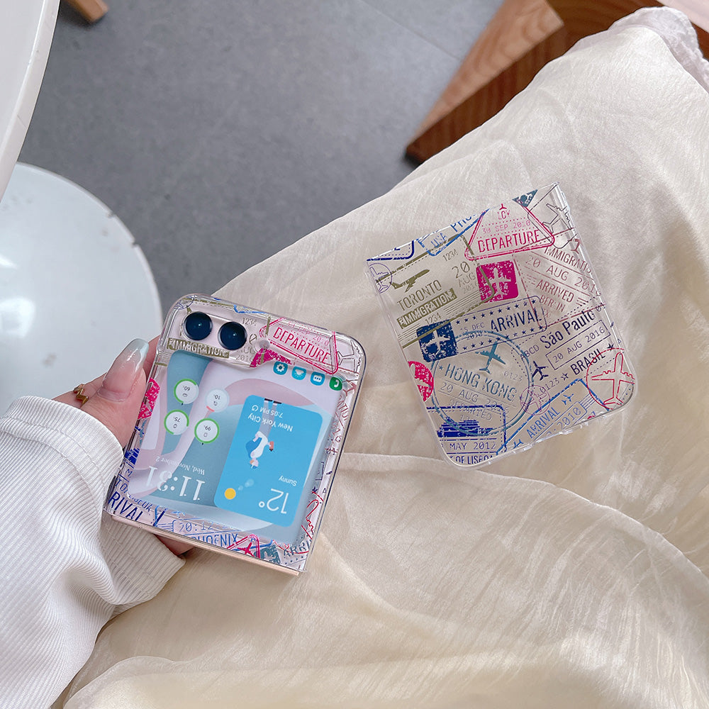 Hard PC Phone Case for Samsung Galaxy Z Flip5 5G Pattern Printing Protective Phone Cover