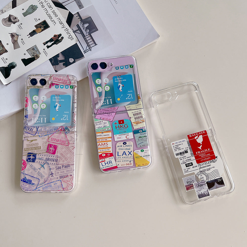 Hard PC Phone Case for Samsung Galaxy Z Flip5 5G Pattern Printing Protective Phone Cover