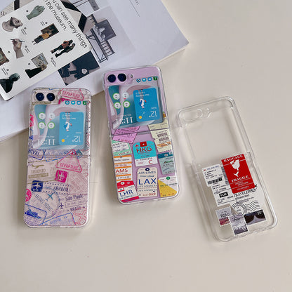 Hard PC Phone Case for Samsung Galaxy Z Flip5 5G Pattern Printing Protective Phone Cover
