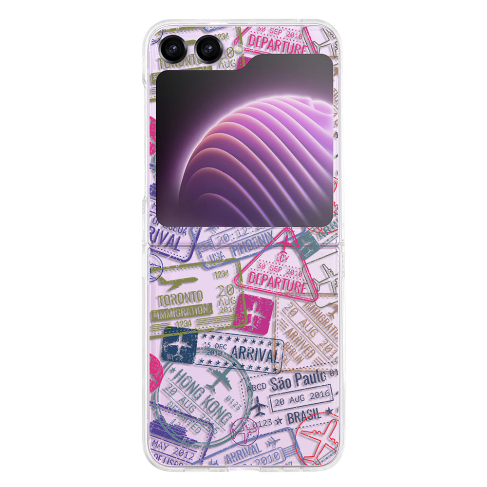 Hard PC Phone Case for Samsung Galaxy Z Flip5 5G Pattern Printing Protective Phone Cover