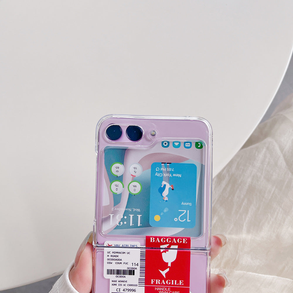 Hard PC Phone Case for Samsung Galaxy Z Flip5 5G Pattern Printing Protective Phone Cover