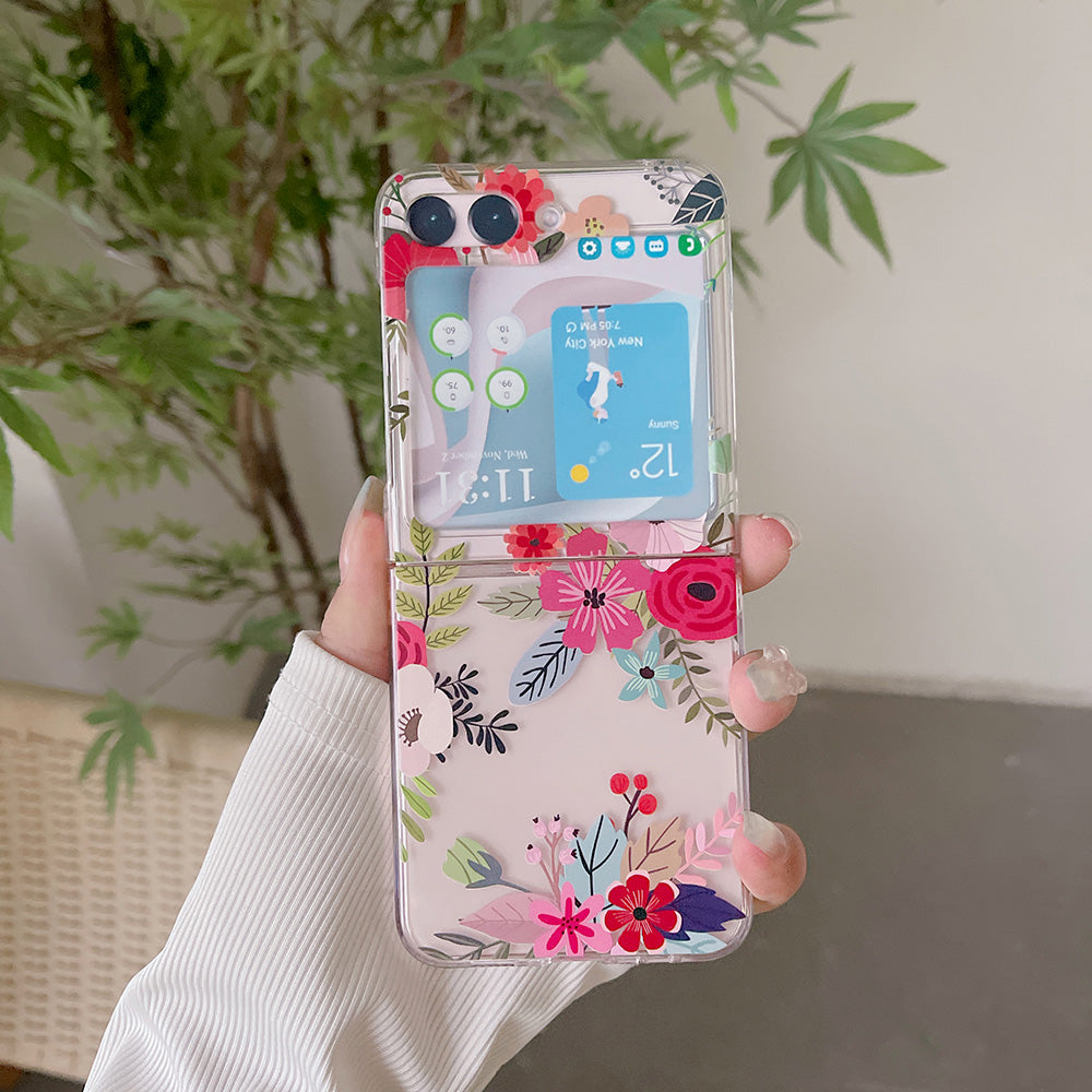 Hard PC Phone Case for Samsung Galaxy Z Flip5 5G Pattern Printing Protective Phone Cover