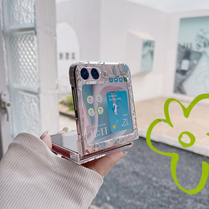 Hard PC Phone Case for Samsung Galaxy Z Flip5 5G Pattern Printing Protective Phone Cover