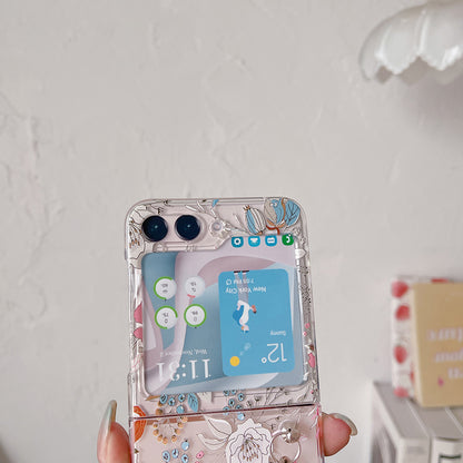 Hard PC Phone Case for Samsung Galaxy Z Flip5 5G Pattern Printing Protective Phone Cover