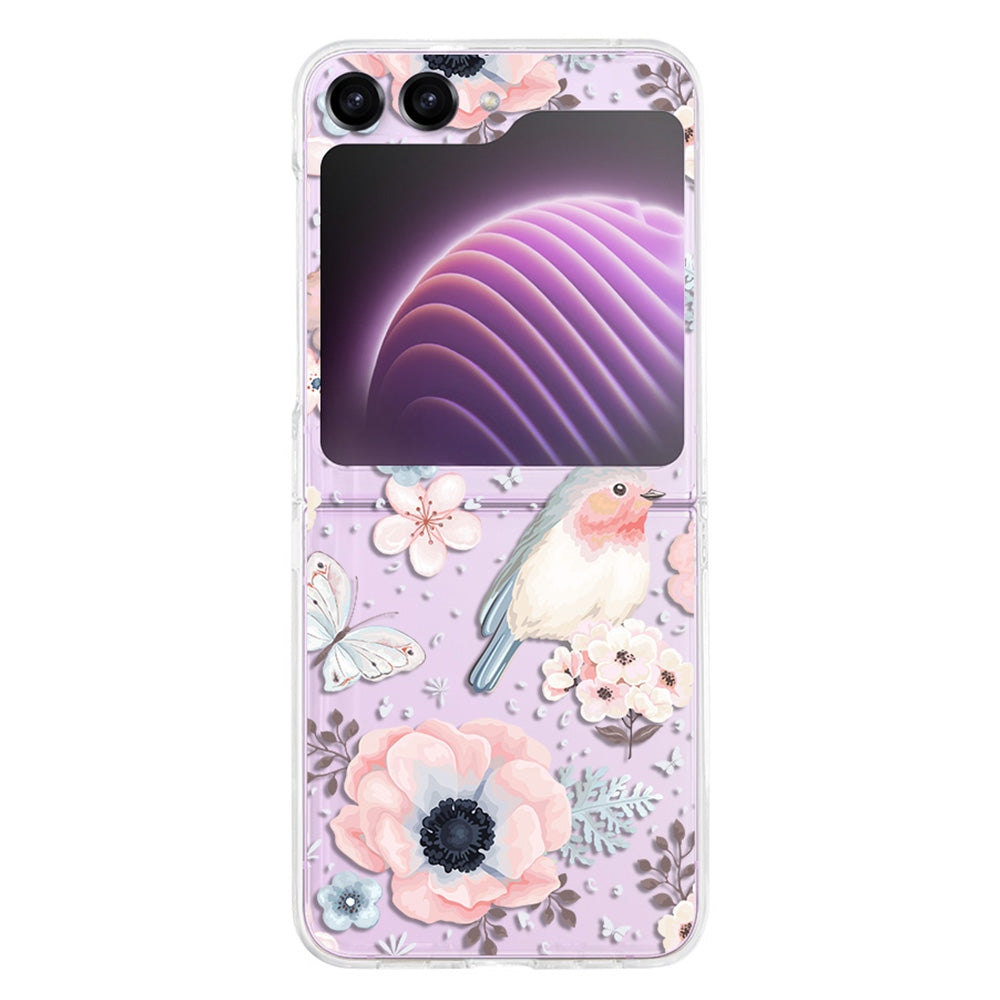 Hard PC Phone Case for Samsung Galaxy Z Flip5 5G Pattern Printing Protective Phone Cover