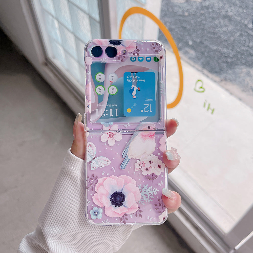 Hard PC Phone Case for Samsung Galaxy Z Flip5 5G Pattern Printing Protective Phone Cover