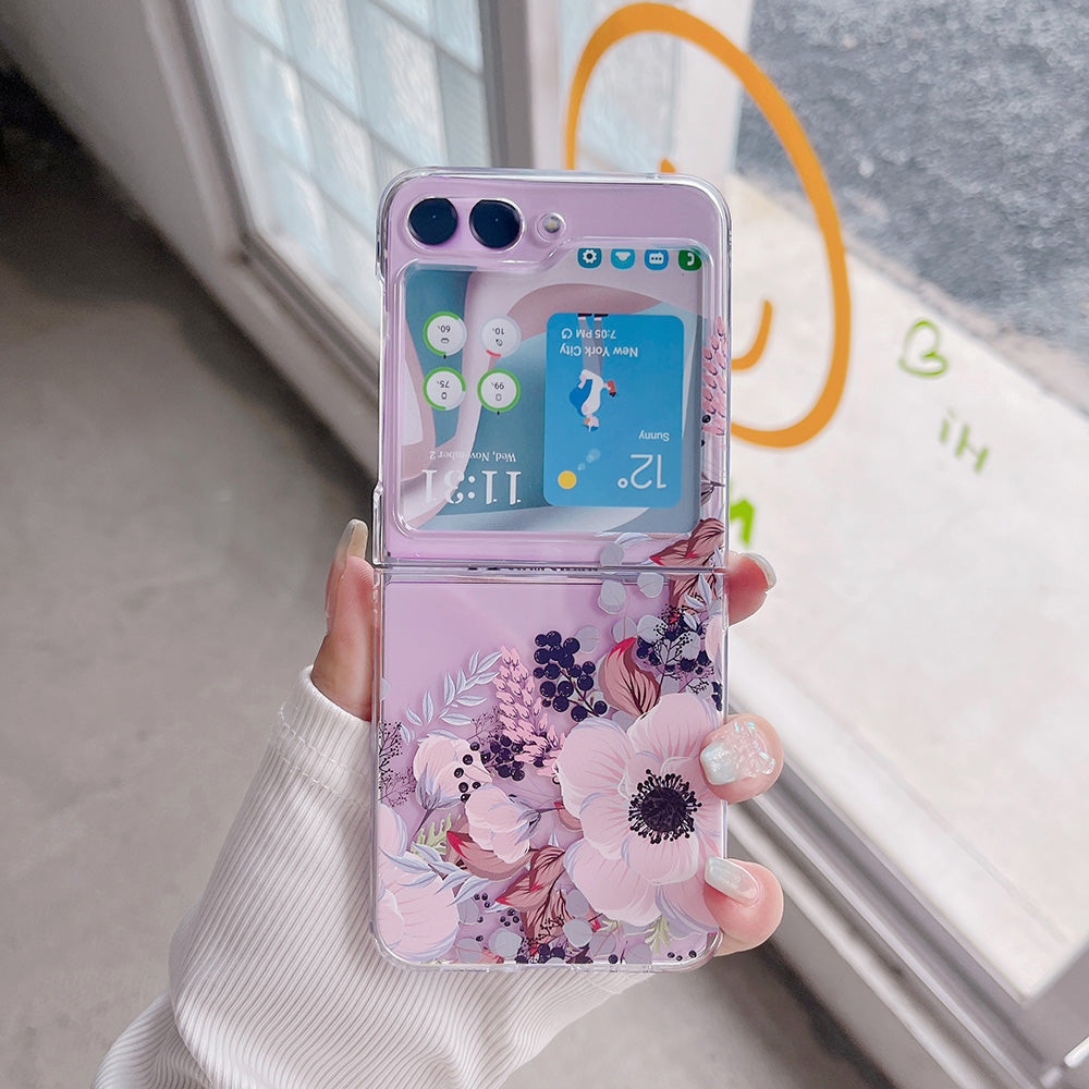 Hard PC Phone Case for Samsung Galaxy Z Flip5 5G Pattern Printing Protective Phone Cover