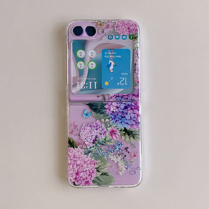 Hard PC Phone Case for Samsung Galaxy Z Flip5 5G Pattern Printing Protective Phone Cover