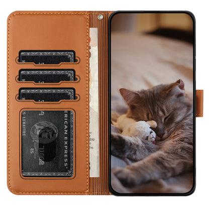For Samsung Galaxy A13 4G / A04s 4G / A04 4G / M13 5G Shockproof Phone Cover Imprinted Stand Wallet Leather Phone Case with Strap