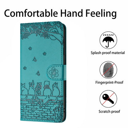 For Samsung Galaxy A13 4G / A04s 4G / A04 4G / M13 5G Shockproof Phone Cover Imprinted Stand Wallet Leather Phone Case with Strap