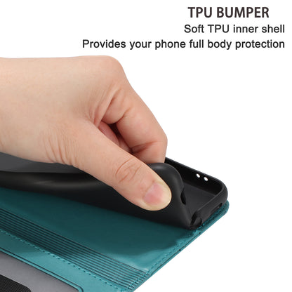 For Samsung Galaxy A13 4G / A04s 4G / A04 4G / M13 5G Shockproof Phone Cover Imprinted Stand Wallet Leather Phone Case with Strap