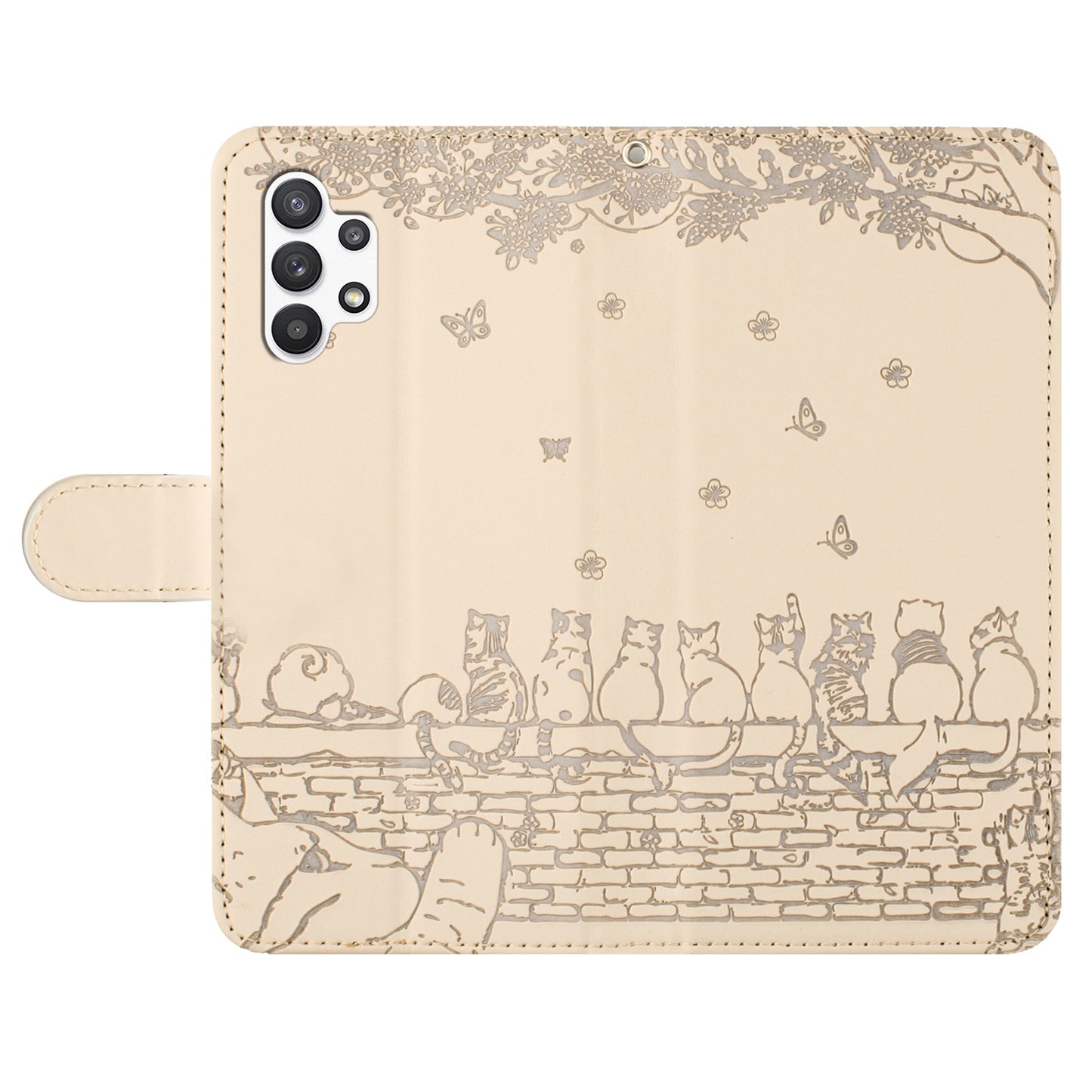 For Samsung Galaxy A13 4G / A04s 4G / A04 4G / M13 5G Shockproof Phone Cover Imprinted Stand Wallet Leather Phone Case with Strap