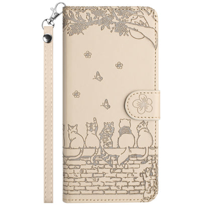 For Samsung Galaxy A13 4G / A04s 4G / A04 4G / M13 5G Shockproof Phone Cover Imprinted Stand Wallet Leather Phone Case with Strap