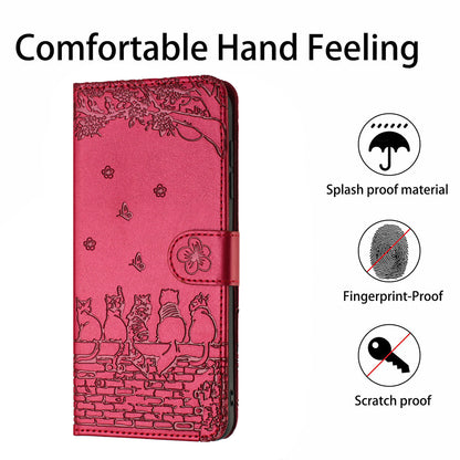 For Samsung Galaxy A13 4G / A04s 4G / A04 4G / M13 5G Shockproof Phone Cover Imprinted Stand Wallet Leather Phone Case with Strap