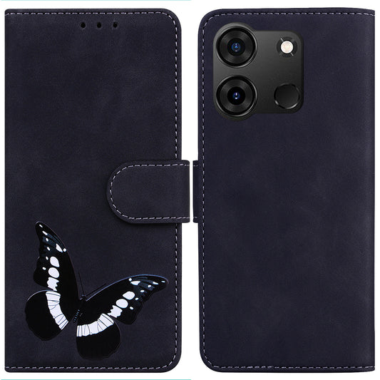 For Infinix Smart 7 (India) 4G / Smart 7 Plus Flip Stand Wallet Case PU Leather Butterfly Printing Phone Cover