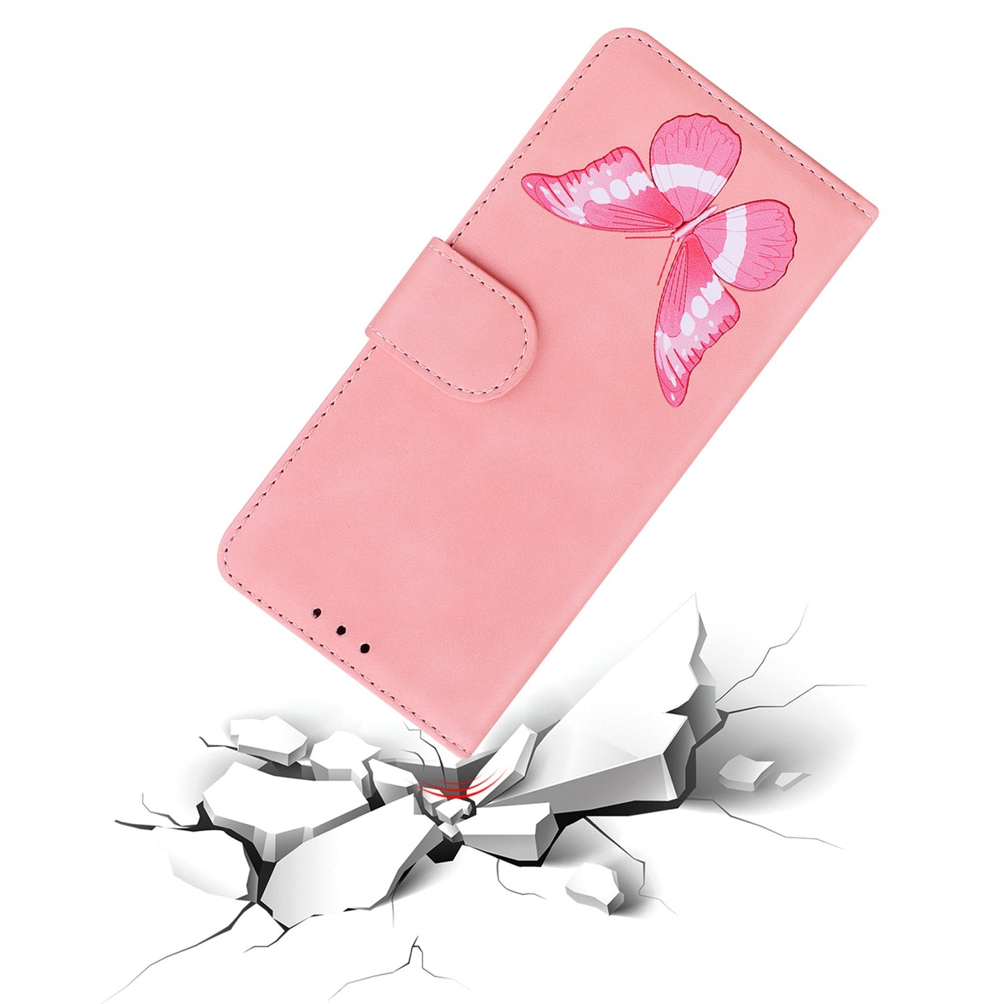 For Infinix Smart 7 (India) 4G / Smart 7 Plus Flip Stand Wallet Case PU Leather Butterfly Printing Phone Cover