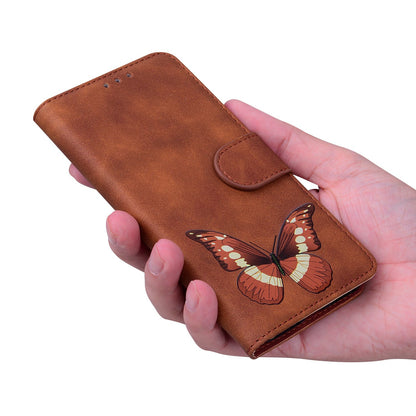 For Infinix Smart 7 (India) 4G / Smart 7 Plus Flip Stand Wallet Case PU Leather Butterfly Printing Phone Cover