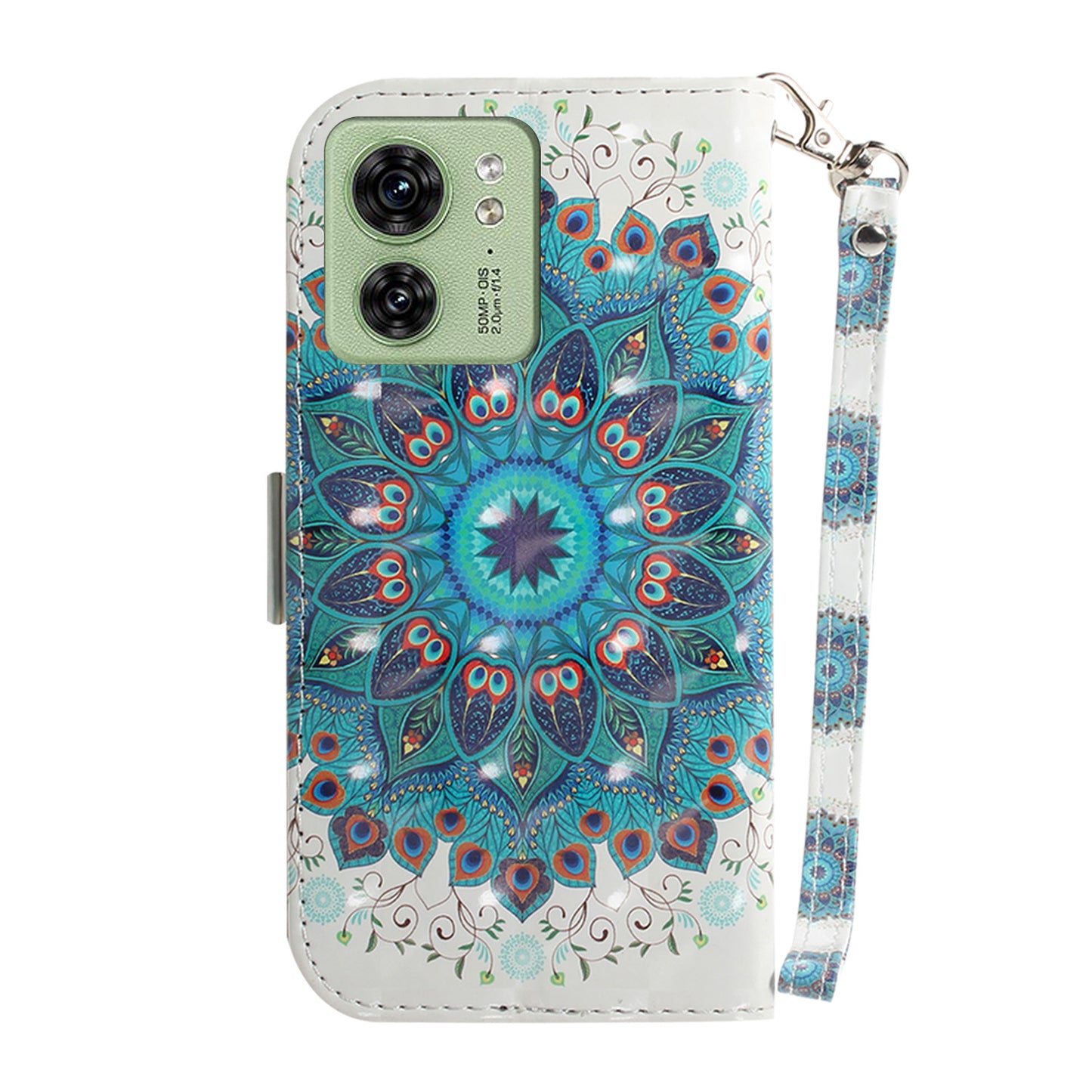 For Motorola Edge 40 5G Wallet Flip Cover PU Leather Printed 3D Pattern Stand Phone Case with Strap