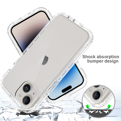 For iPhone 15 Protective Case Clear Anti-drop TPU+PC Phone Cover