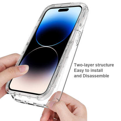 For iPhone 15 Protective Case Clear Anti-drop TPU+PC Phone Cover