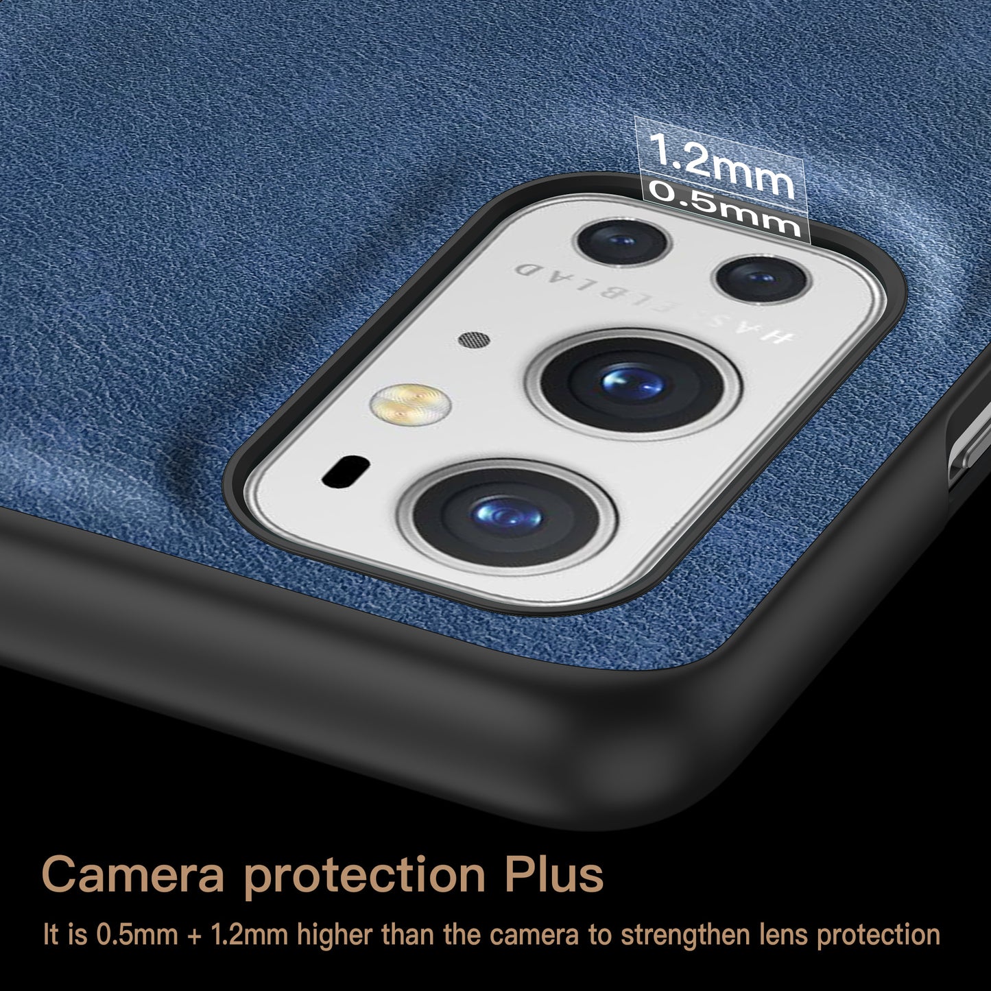 For OnePlus 9 Pro 5G Phone Cover Retro PU Leather Coated TPU+PC Anti-Fall Case
