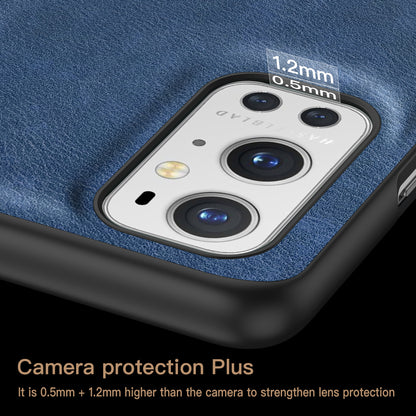 For OnePlus 9 Pro 5G Phone Cover Retro PU Leather Coated TPU+PC Anti-Fall Case
