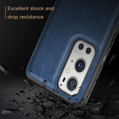 For OnePlus 9 Pro 5G Phone Cover Retro PU Leather Coated TPU+PC Anti-Fall Case