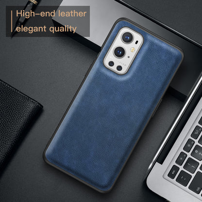 For OnePlus 9 Pro 5G Phone Cover Retro PU Leather Coated TPU+PC Anti-Fall Case