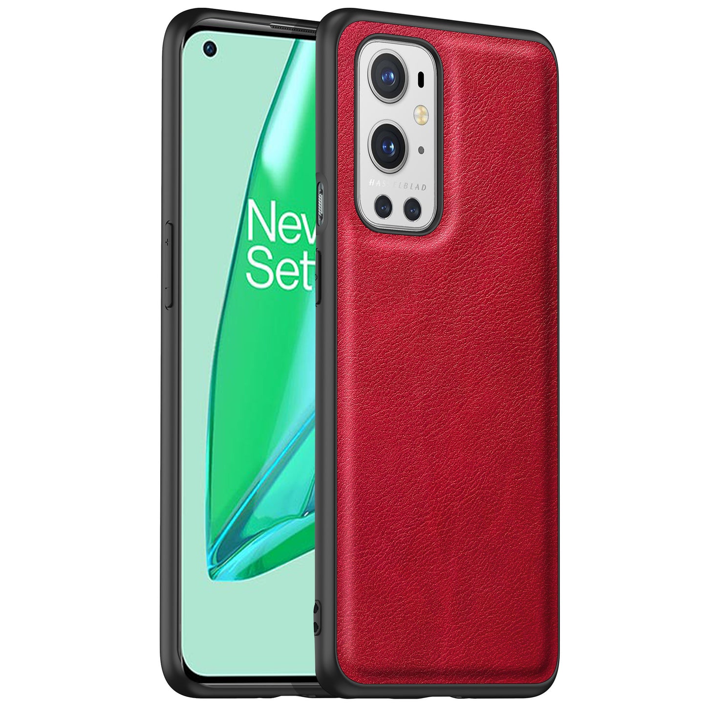 For OnePlus 9 Pro 5G Phone Cover Retro PU Leather Coated TPU+PC Anti-Fall Case
