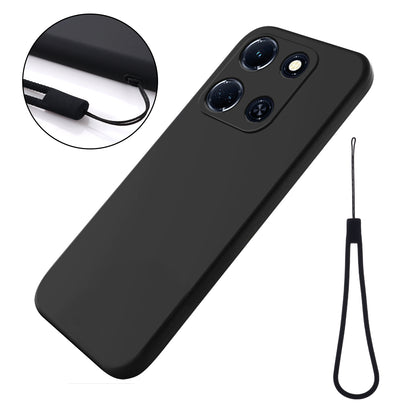 For Infinix Note 30 4G / 5G Smartphone Case Soft Lining Liquid Silicone Phone Cover with Strap