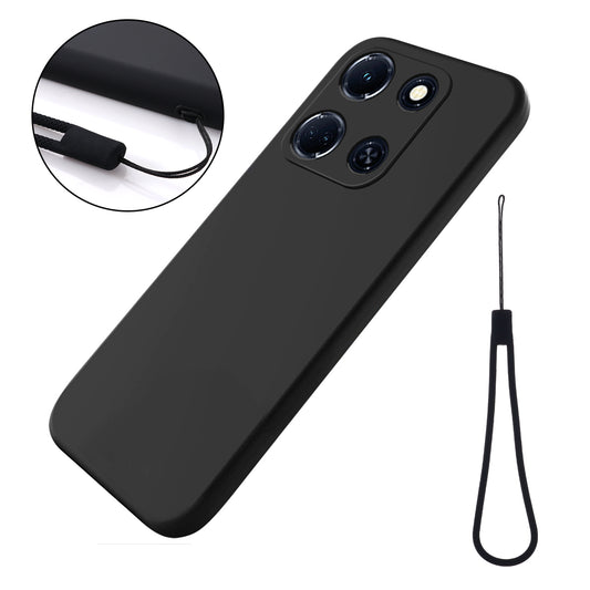 For Infinix Note 30 4G / 5G Smartphone Case Soft Lining Liquid Silicone Phone Cover with Strap