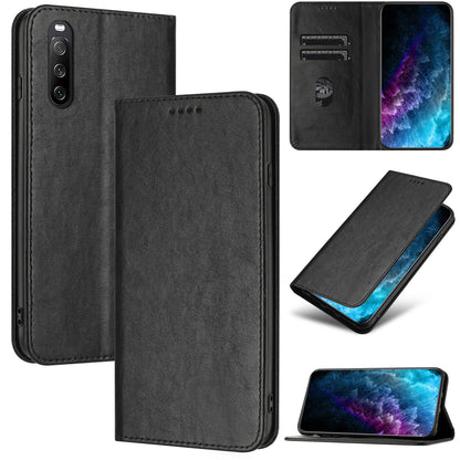 RFID Blocking Phone Case for Sony Xperia 10 V , Stand PU Leather Cover with Card Holder