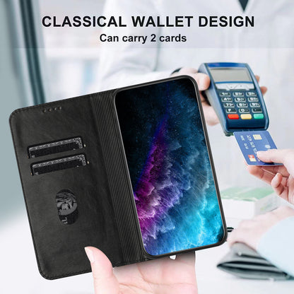 RFID Blocking Phone Case for Sony Xperia 10 V , Stand PU Leather Cover with Card Holder