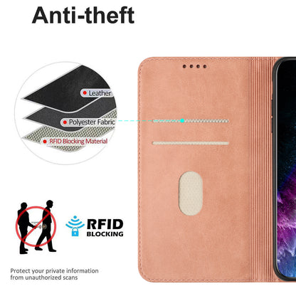 RFID Blocking Phone Case for Sony Xperia 10 V , Stand PU Leather Cover with Card Holder