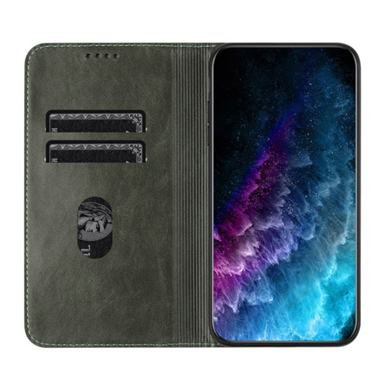 RFID Blocking Phone Case for Sony Xperia 10 V , Stand PU Leather Cover with Card Holder