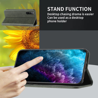 RFID Blocking Phone Case for Sony Xperia 10 V , Stand PU Leather Cover with Card Holder