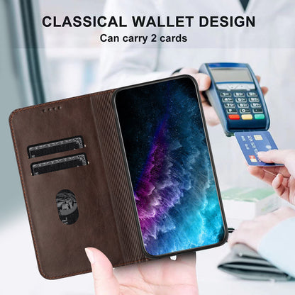 RFID Blocking Phone Case for Sony Xperia 10 V , Stand PU Leather Cover with Card Holder