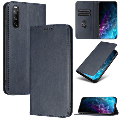 RFID Blocking Phone Case for Sony Xperia 10 V , Stand PU Leather Cover with Card Holder