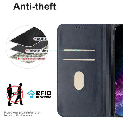 RFID Blocking Phone Case for Sony Xperia 10 V , Stand PU Leather Cover with Card Holder