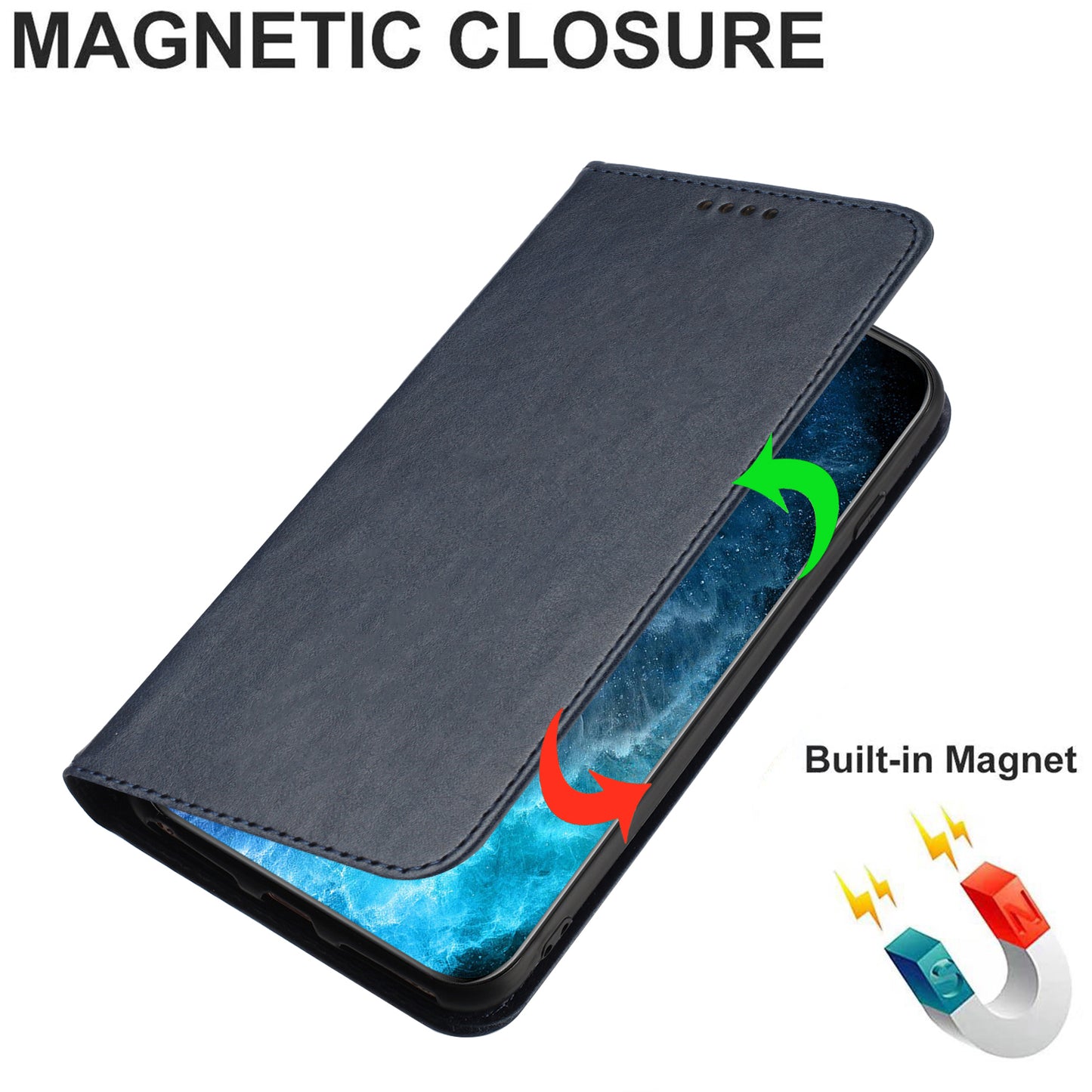 RFID Blocking Phone Case for Sony Xperia 10 V , Stand PU Leather Cover with Card Holder